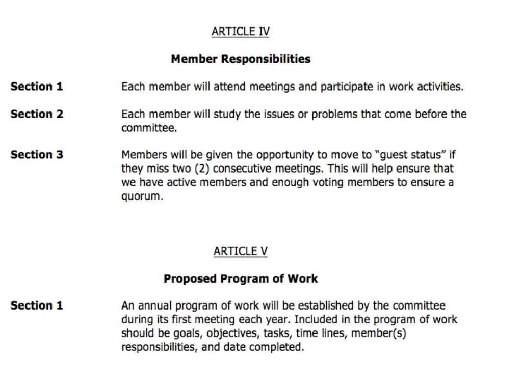 membership and by laws 1