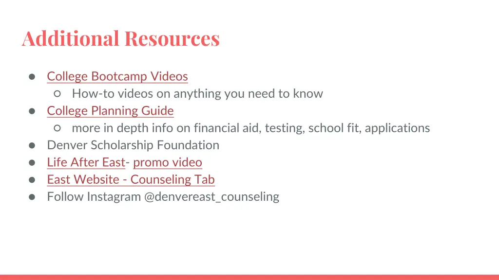 additional resources