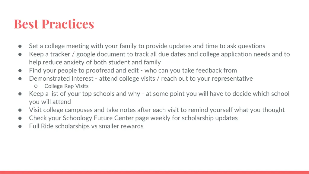best practices