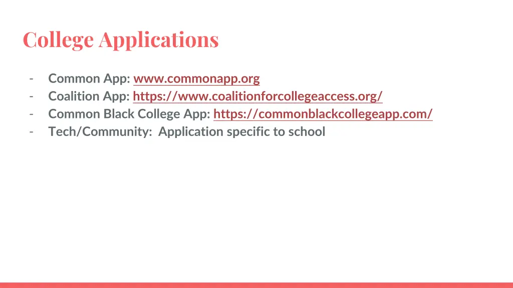 college applications