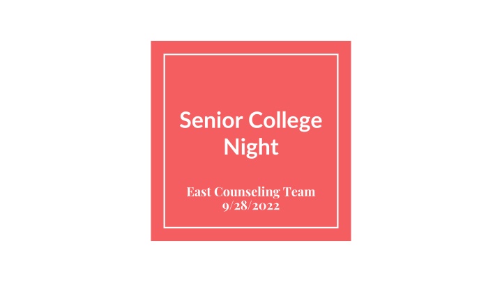 senior college night