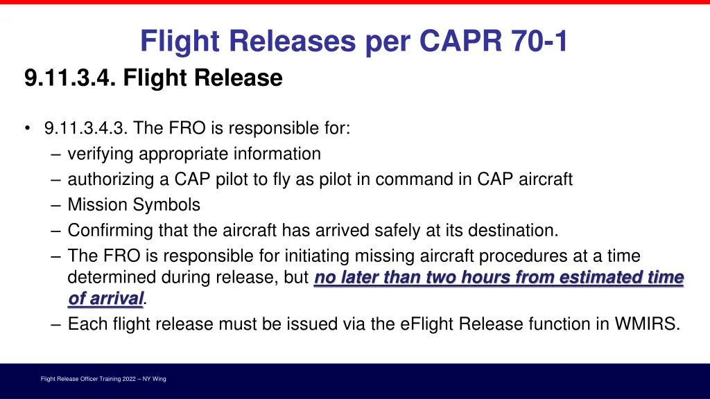 flight releases per capr 70 1 9 11 3 4 flight 1
