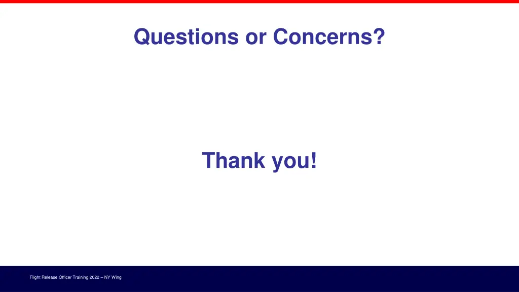 questions or concerns