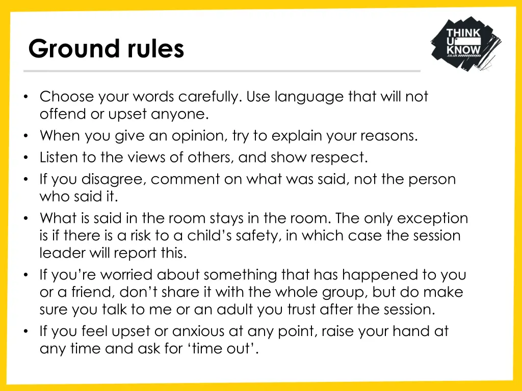 ground rules
