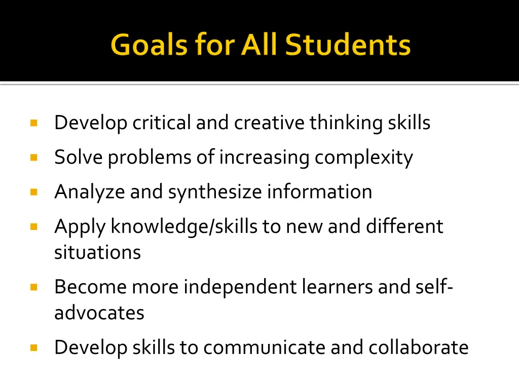 develop critical and creative thinking skills