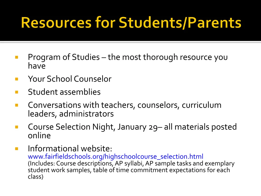 program of studies the most thorough resource
