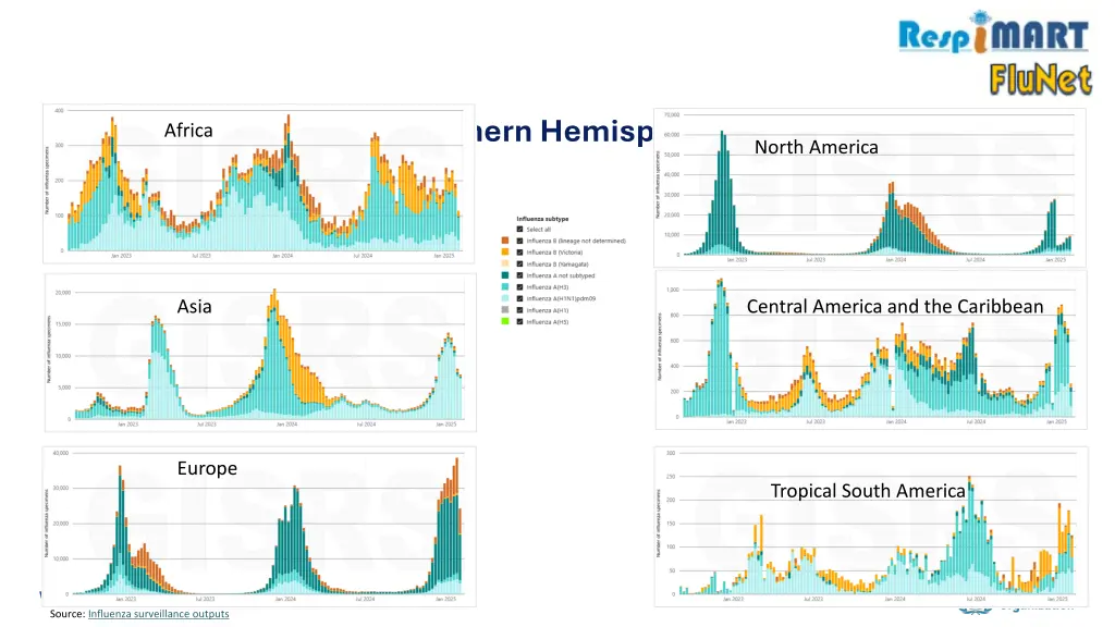 influenza activity in the northern hemisphere