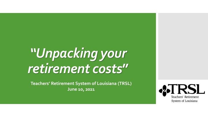 unpacking your retirement costs