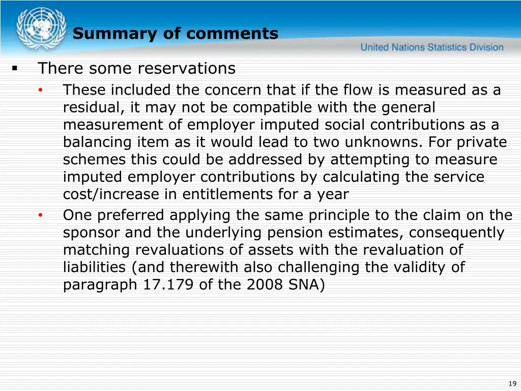 summary of comments 10