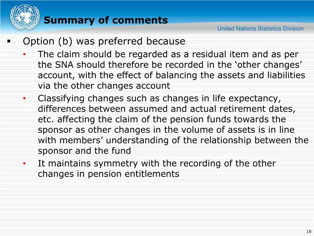 summary of comments 9