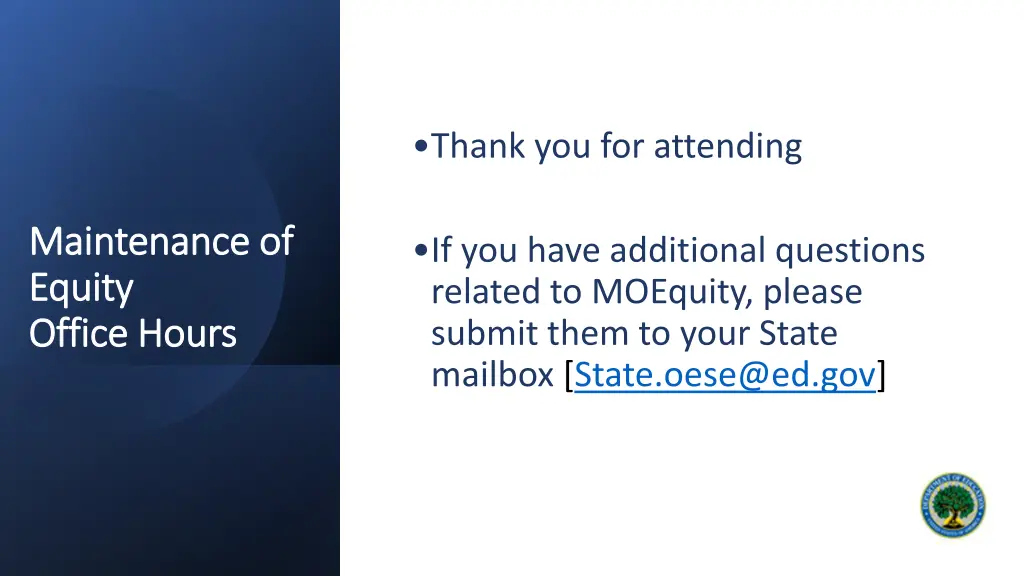 thank you for attending