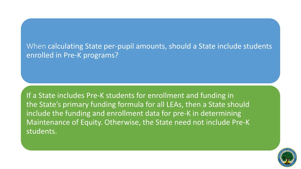 when calculating state per pupil amounts should