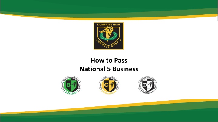 how to pass national 5 business