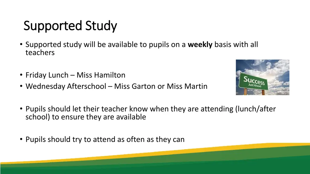 supported study supported study