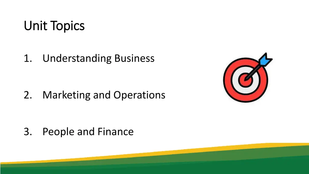 unit topics unit topics