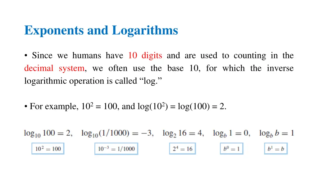 exponents and logarithms 4