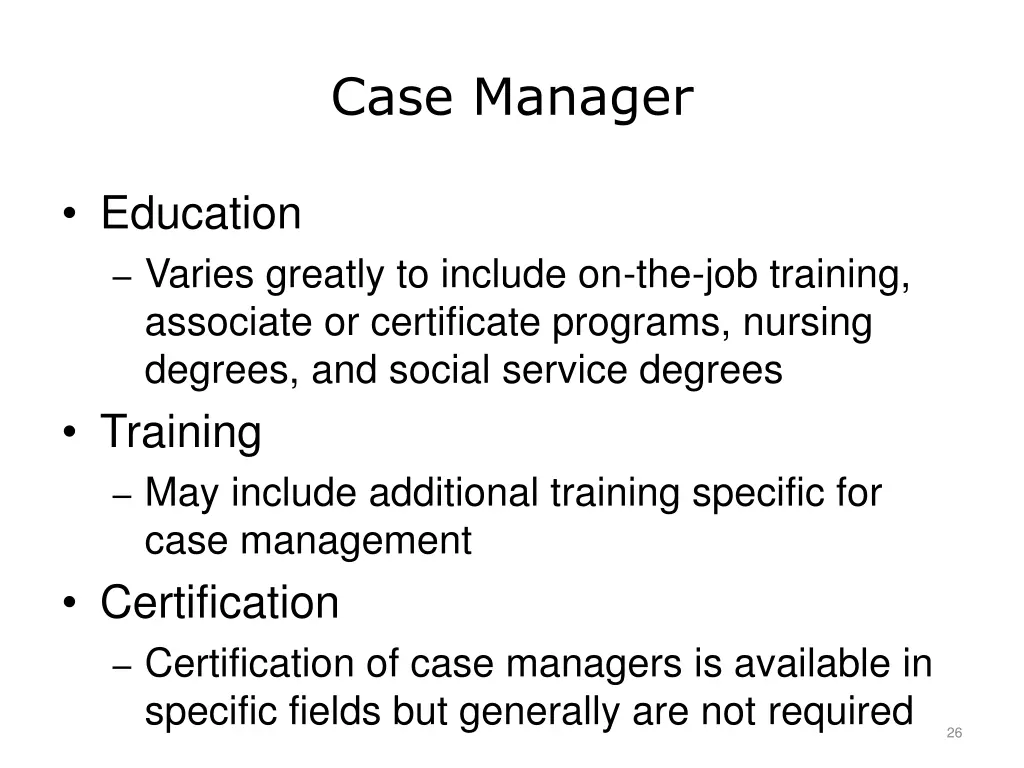 case manager
