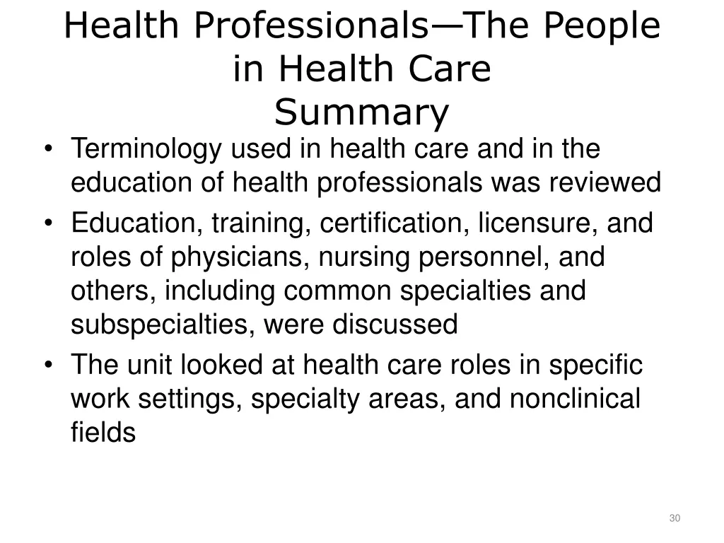 health professionals the people in health care 2