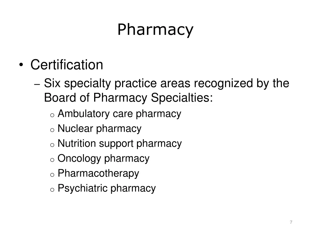 pharmacy