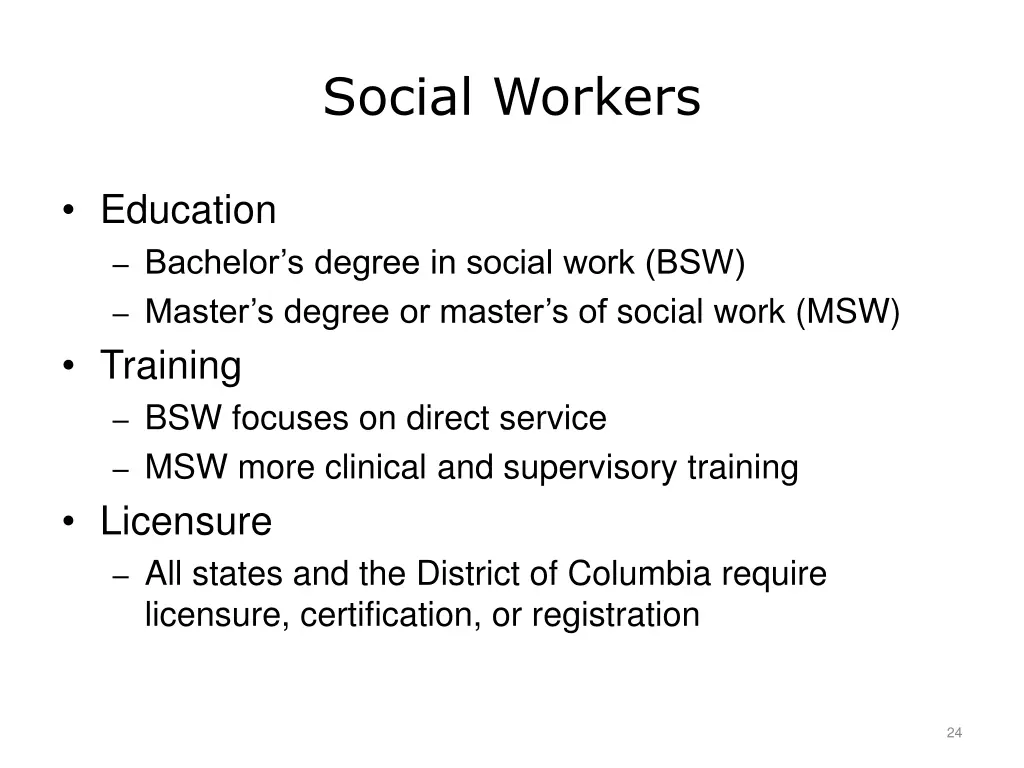 social workers