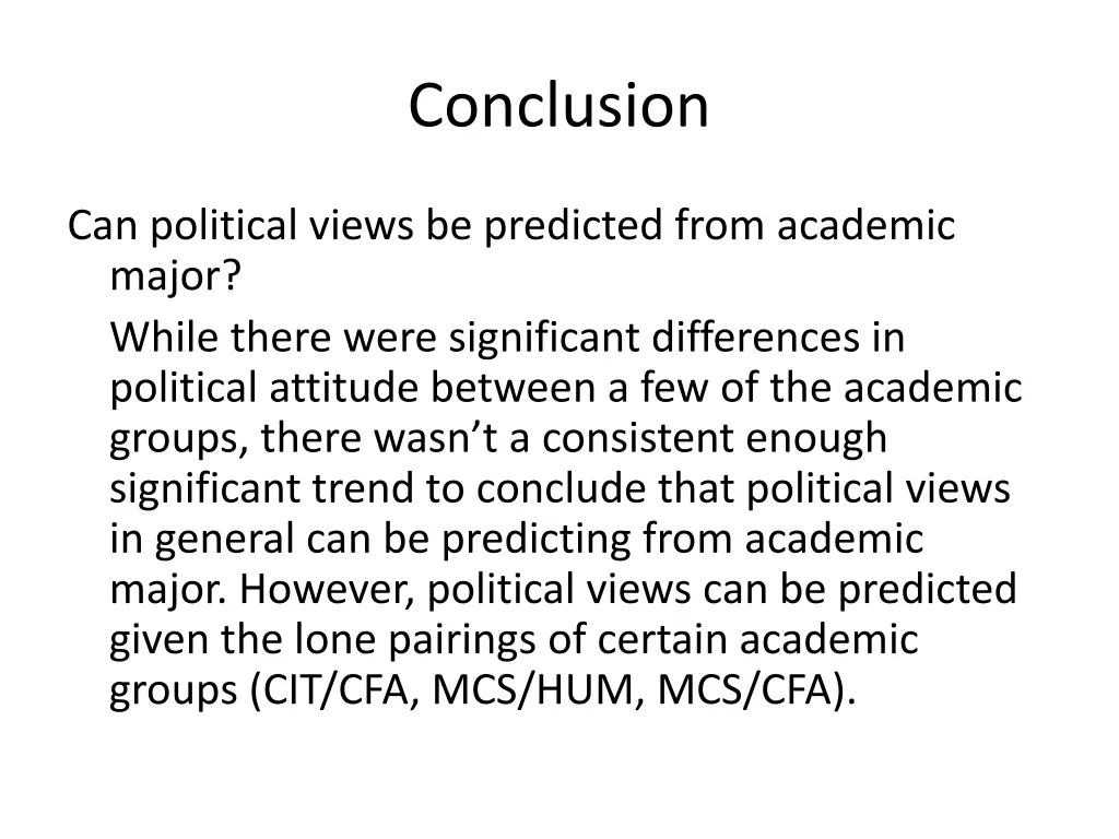 conclusion