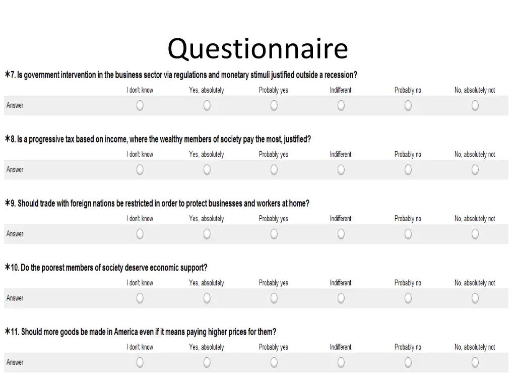questionnaire