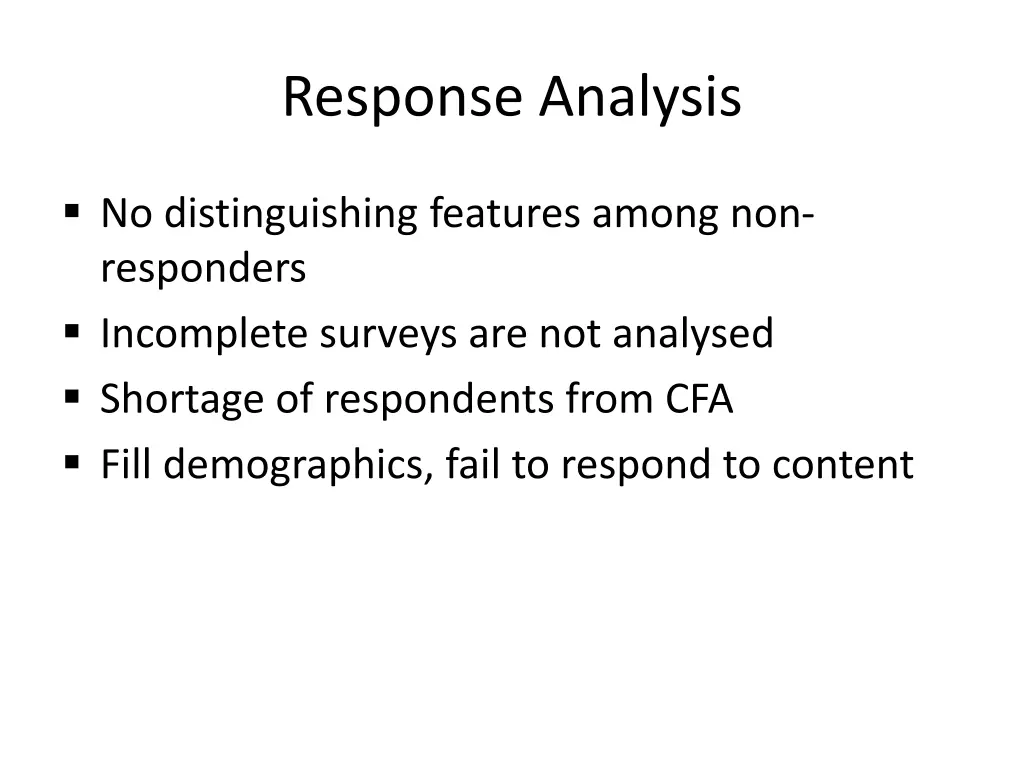 response analysis
