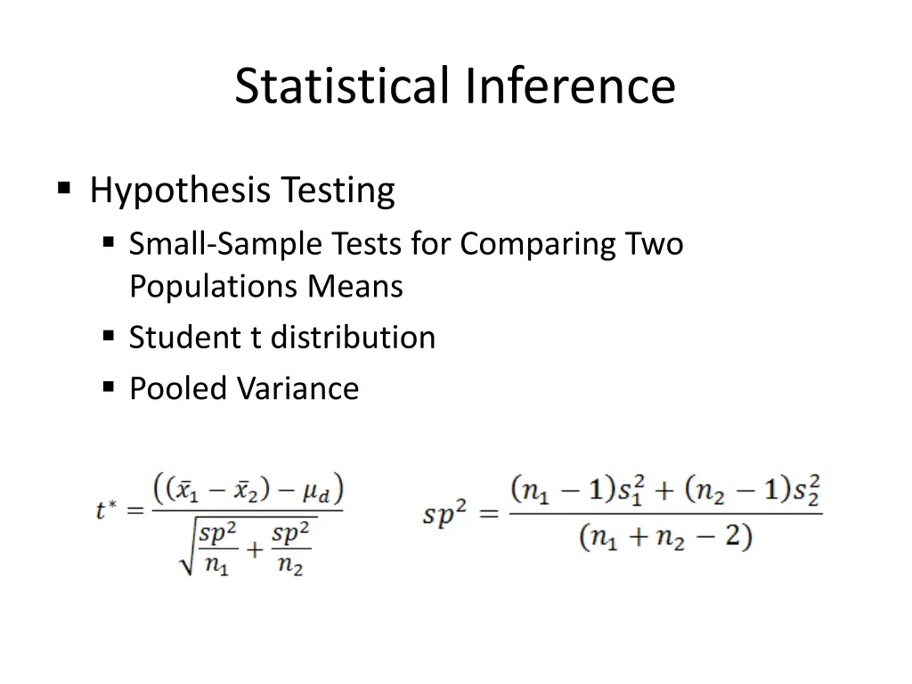 statistical inference