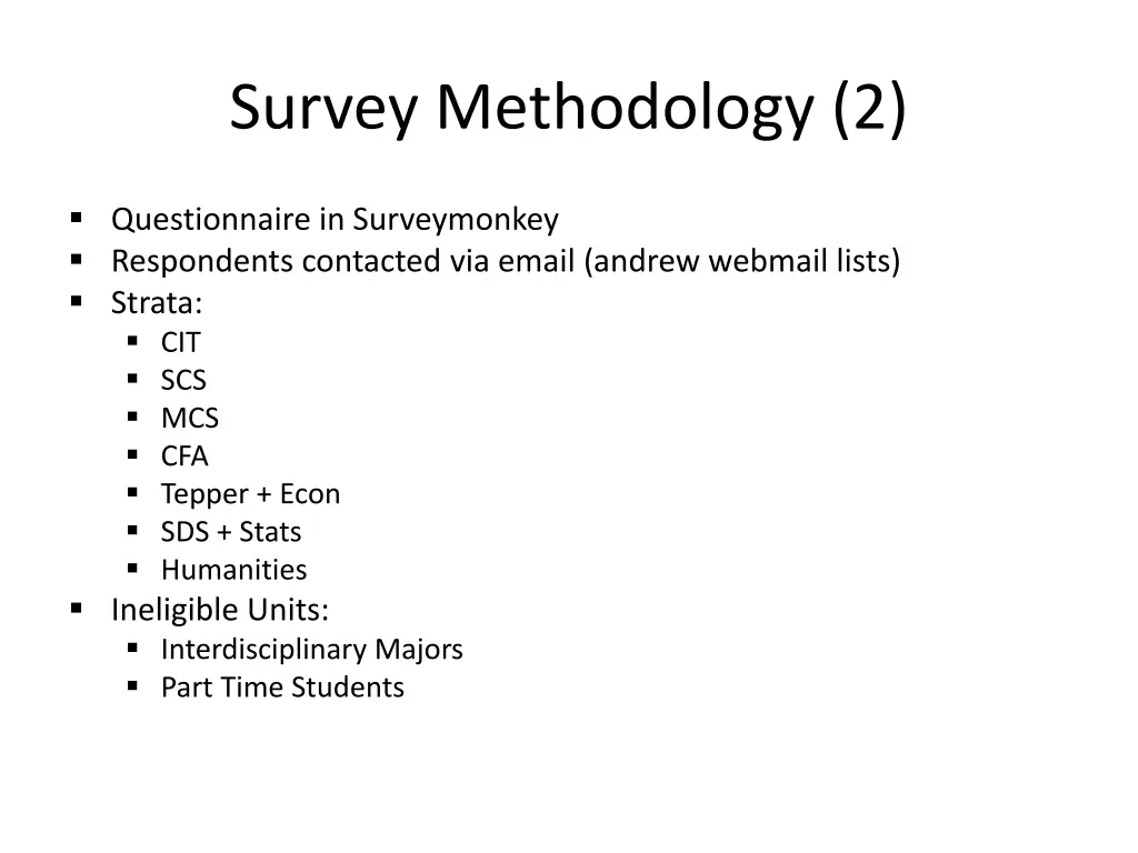 survey methodology 2