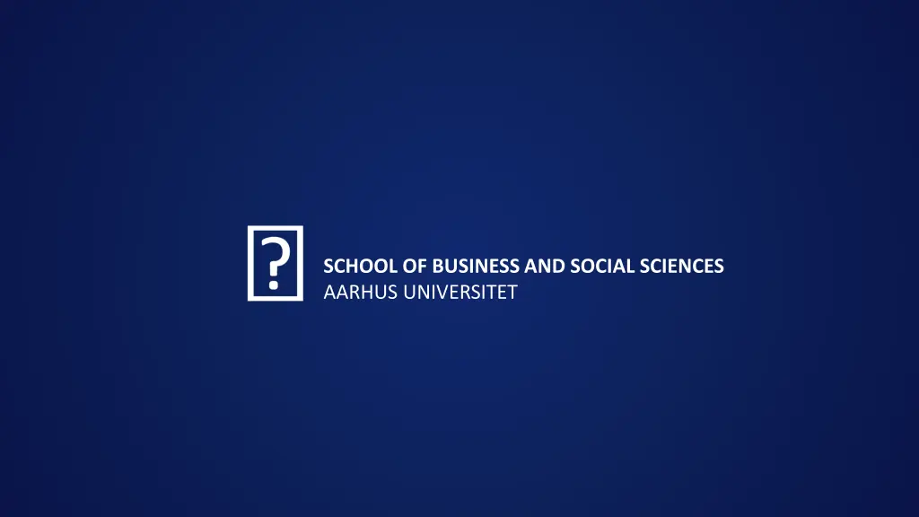 school of business and social sciences aarhus