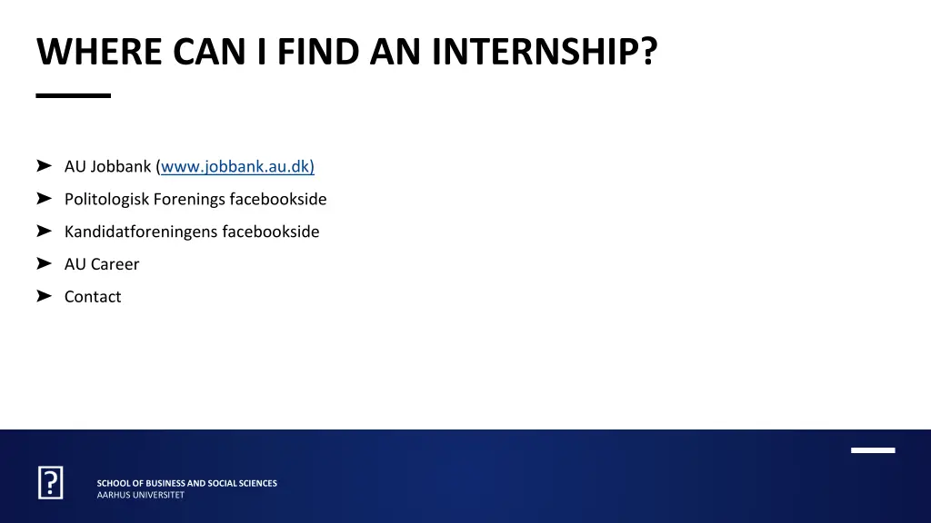 where can i find an internship