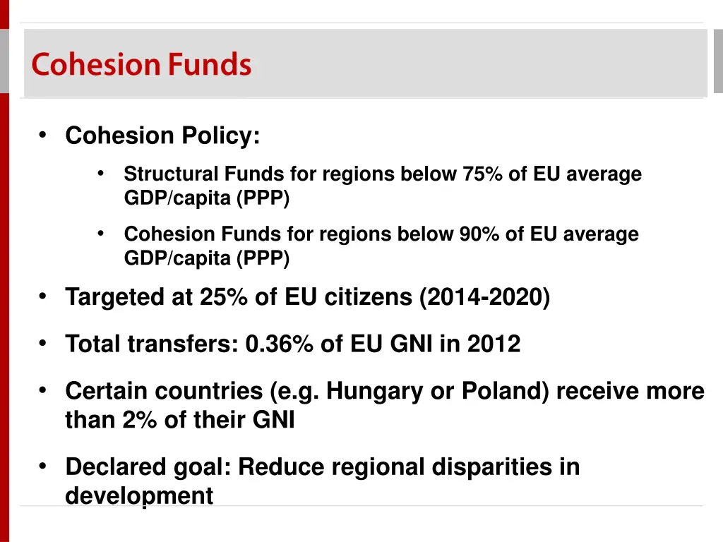cohesion policy