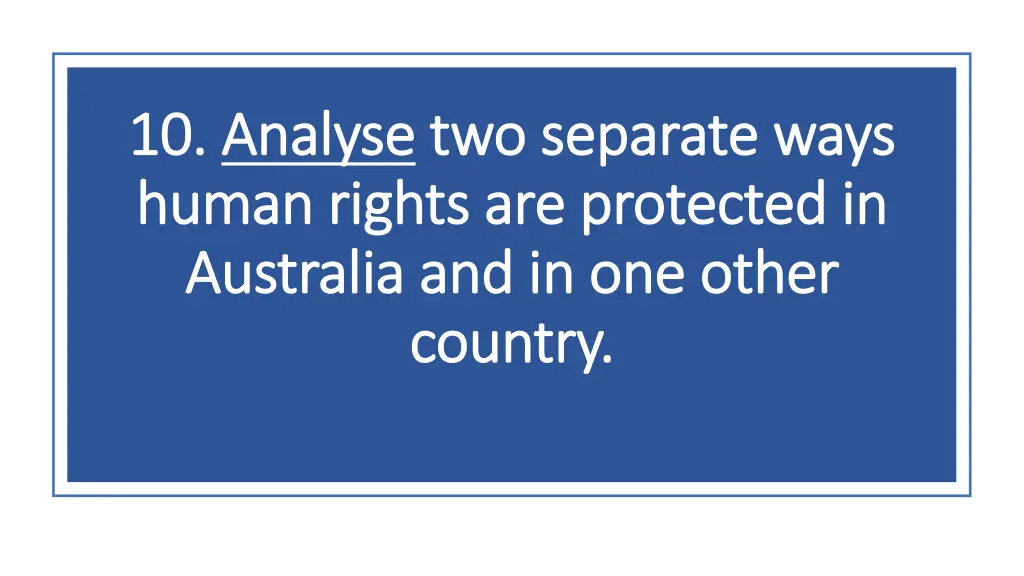 10 10 analyse analyse two separate ways