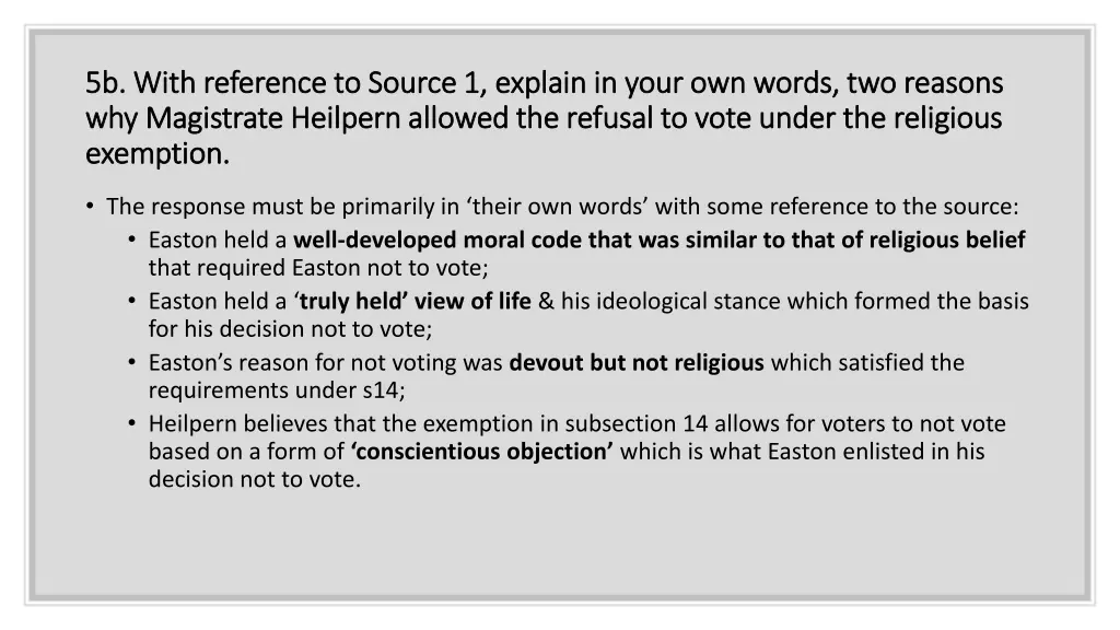 5b with reference to source 1 explain in your