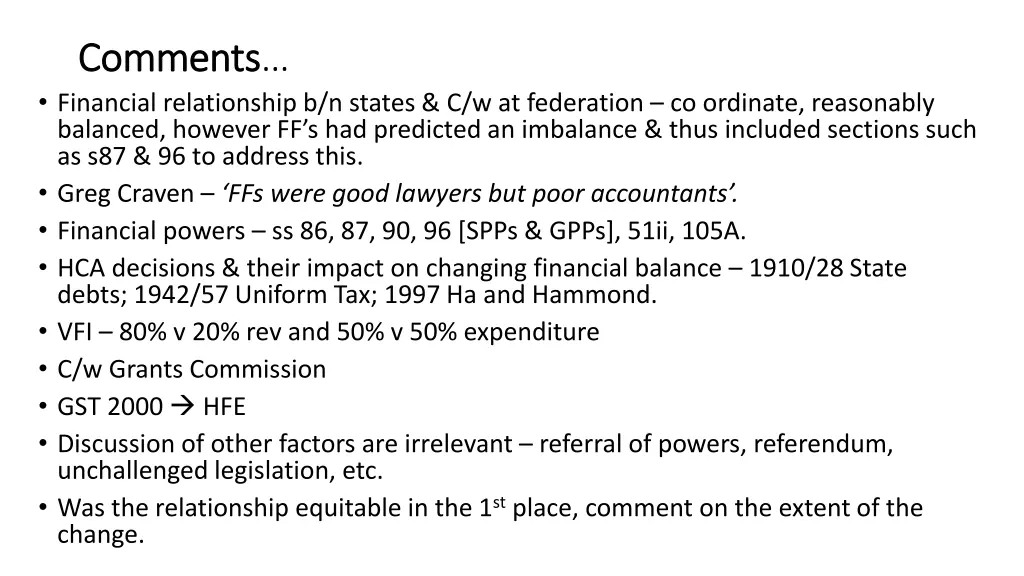 comments comments financial relationship