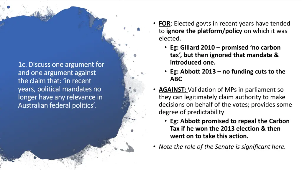 for elected govts in recent years have tended