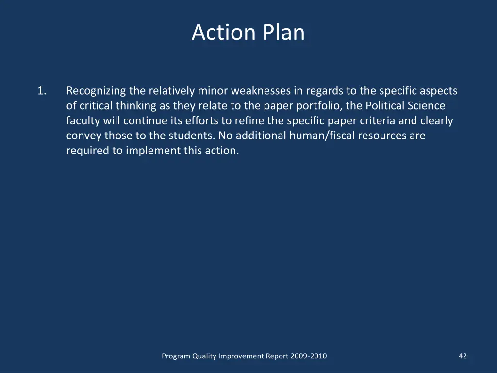 action plan 1