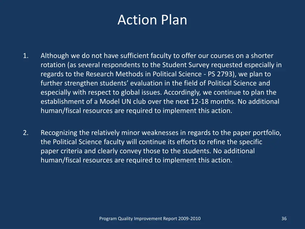 action plan