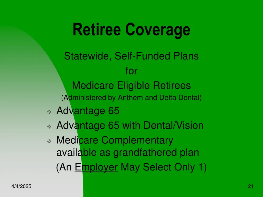 retiree coverage