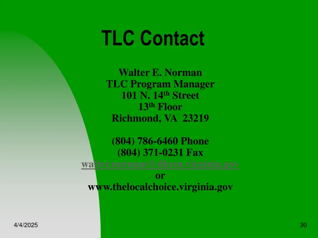 tlc contact