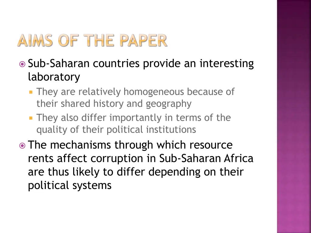 aims of the paper 1