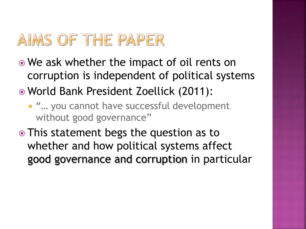 aims of the paper