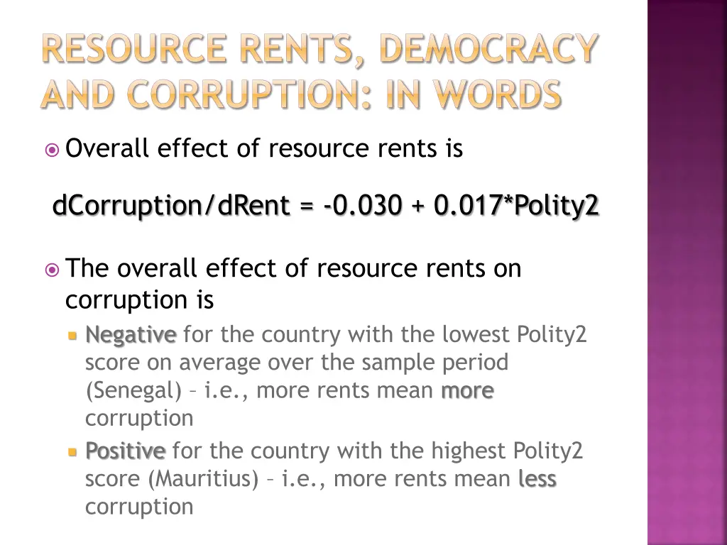 resource rents democracy and corruption in words 1