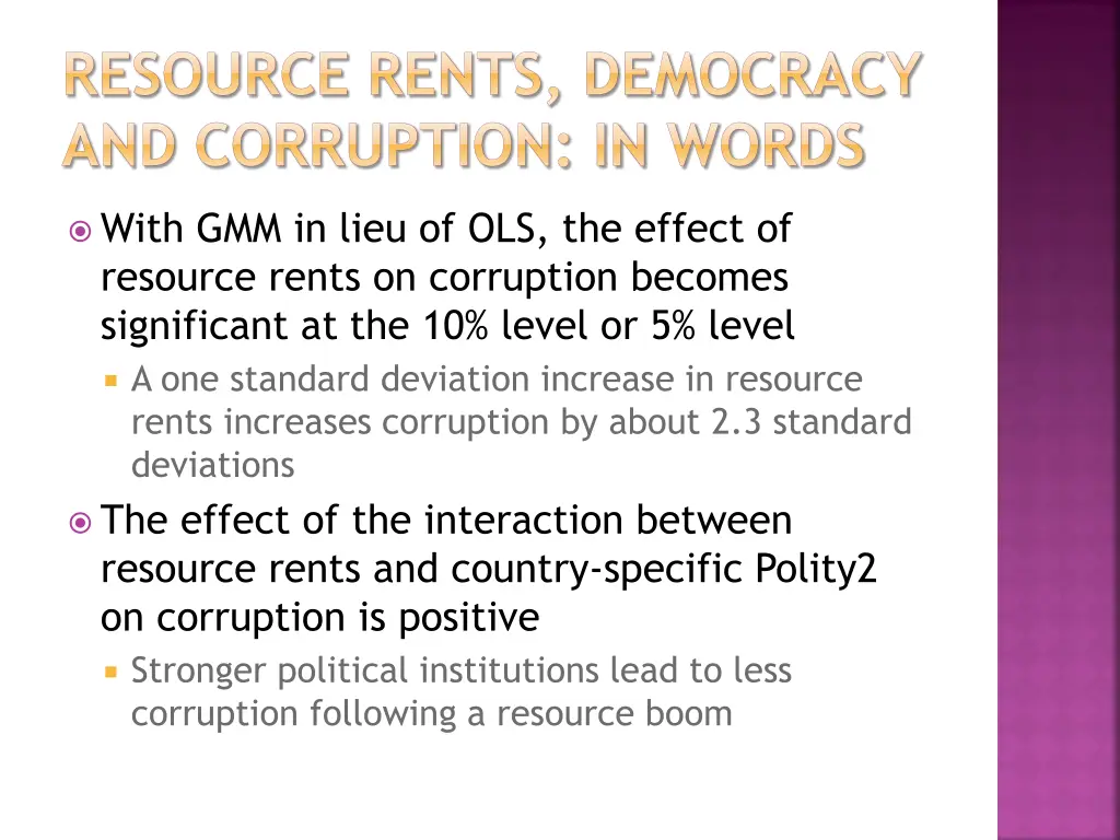 resource rents democracy and corruption in words