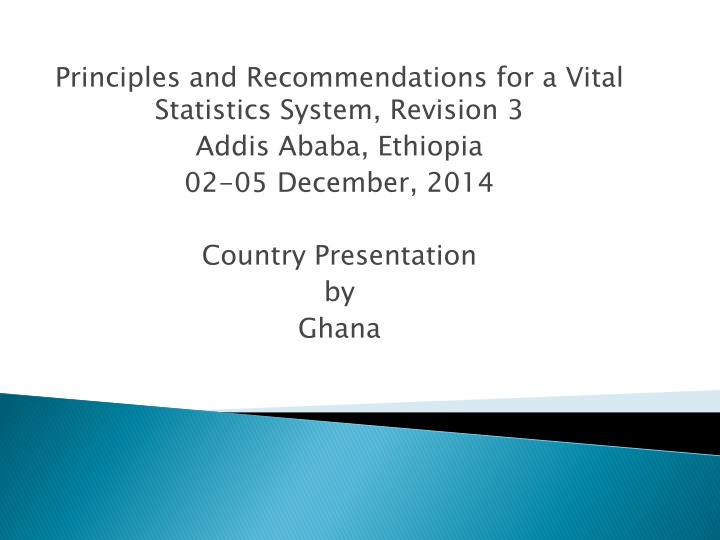 principles and recommendations for a vital