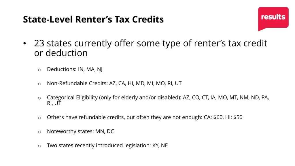 state level renter s tax credits