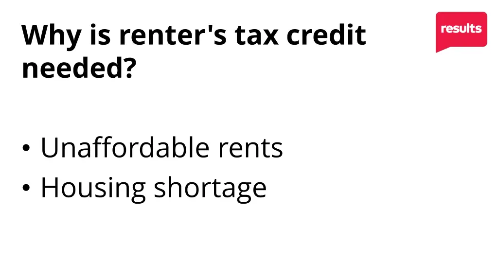 why is renter s tax credit needed