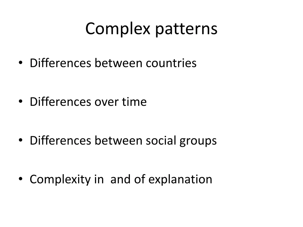 complex patterns