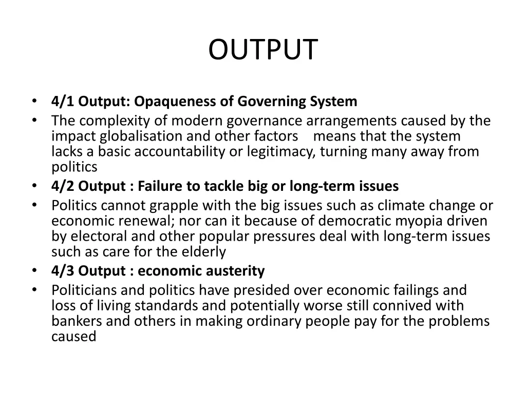 output