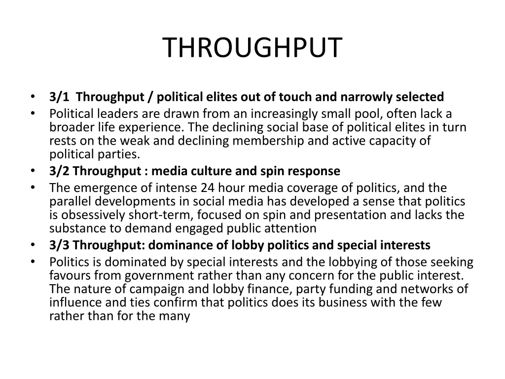 throughput